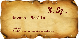 Novotni Szelim névjegykártya